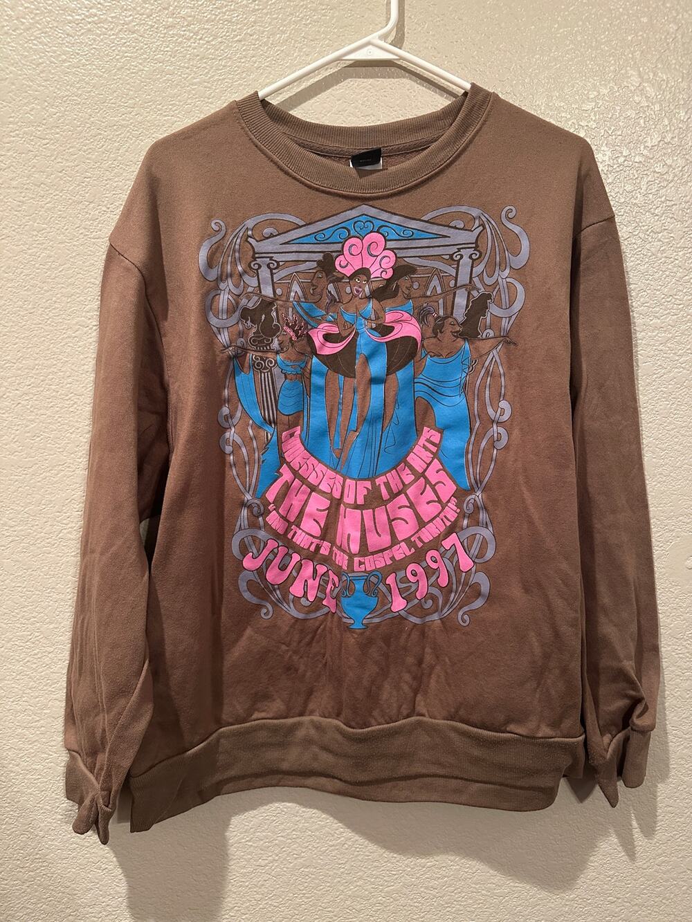 NWOT Disney Hurcules Meg Muses And That’s The Gospel Truth Crewneck Sweatshirt L